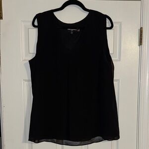 Karl Lagerfeld Black Tank Top Sleeveless Relaxed Fit